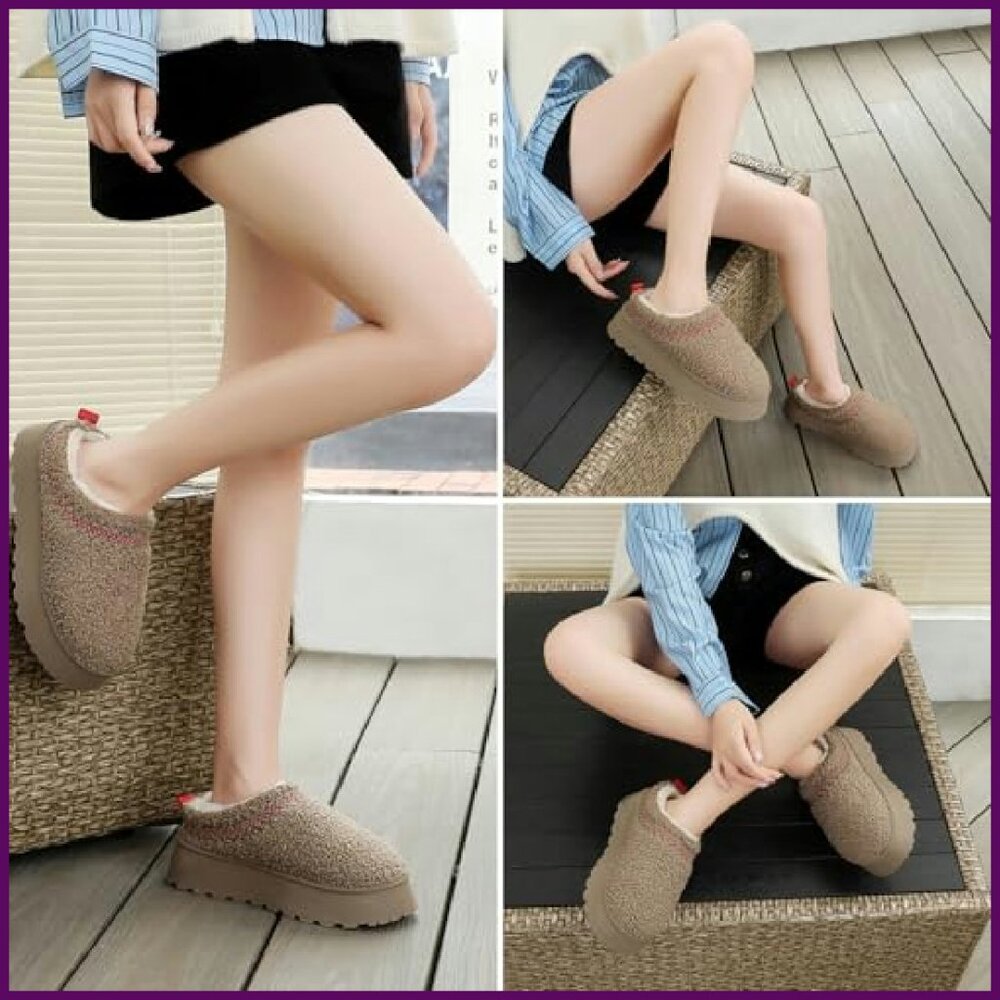 Women's Platform Fuzzy Slippers with Memory Foam,… - image 5
